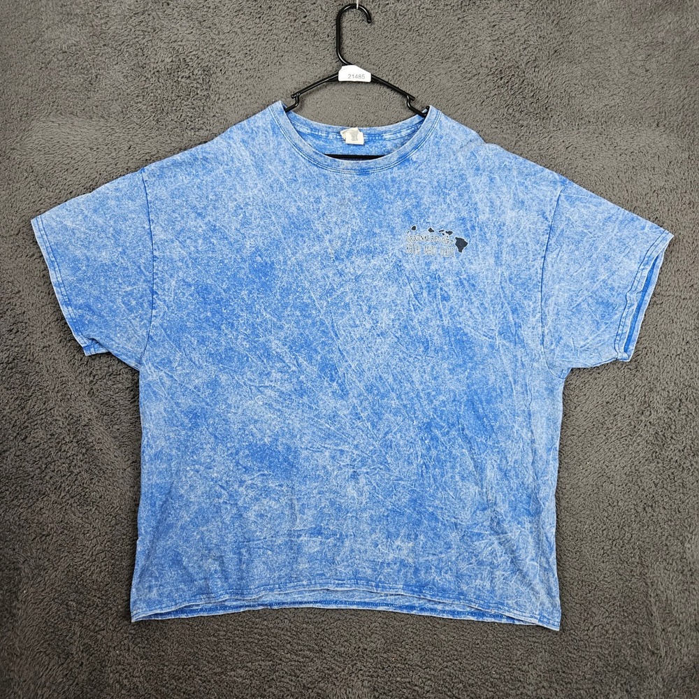 Gildan Mens 3XL Blue Hawaiian Surf Hardwear VW Bus Original Red Dirt T-Shirt